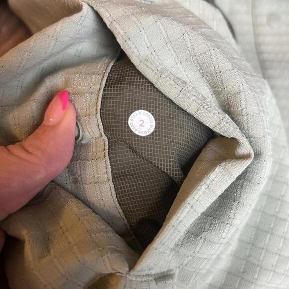 Lululemon Women’s Grid Fleece Hiking Overshirt In Laurel Green Medium Olive 2 - Picture 5 of 9